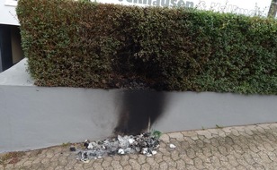 Polizeipräsidium Koblenz: POL-PPKO: Sachbeschädigung in Koblenz Niederberg - Gelber Sack und Mülltonne angezündet