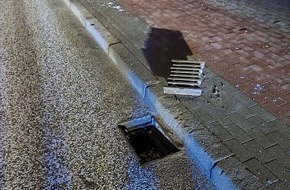 Polizeidirektion Bad Segeberg: POL-SE: Norderstedt - Unbekannte Person hebt mehrere Gullideckel aus - Polizei leitet Strafverfahren ein und sucht Zeugen