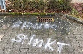 Polizeidirektion Pirmasens: POL-PDPS: Graffiti-Schmiererei auf dem Parkplatz eines Einkaufsmarktes