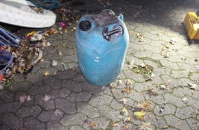 Polizeidirektion Mayen: POL-PDMY: Illegale Entsorgung eines Kanisters mit 50 Liter Ammoniak am 06.11.2020 in Remagen - Zeugen gesucht