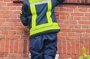 Freiwillige Feuerwehr Celle: FW Celle: Das hat nicht gepasst - Celler Feuerwehr rettet Katze aus misslicher Lage!