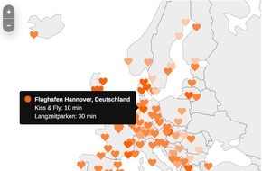 KAYAK Europe GmbH: Love is in the air! ... doch falls ein Teil am Boden bleibt: An diesen Flughäfen verabschiedet man seine Liebsten am innigsten