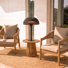Neue Lucande-Heizstrahler sorgen für Wärme mit Stil: Lampenwelt.de zeigt Outdoor-Designs zwischen Natural, Boho & Retro