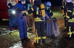 Kreisfeuerwehr Rotenburg (Wümme): FW-ROW: Brand eines leerstehenden Wohnhauses in Elsdorf OT Bockhorst