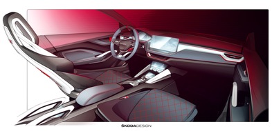 Skoda Auto Deutschland GmbH: SKODA zeigt Designvideo und Innenraumskizzen der VISION RS