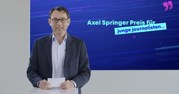 Axel Springer Akademie: Premiere beim Axel-Springer-Preis 2020: Digitale Preisverleihung für Deutschlands beste junge Journalisten
