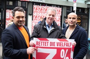 Vereint für die Gastro e. V.: Aktionstag in Hamburg ein voller Erfolg / Initiative "Vereint für die Gastro" kämpft für Erhalt von 7 Prozent Mehrwertsteuer in der Gastronomie