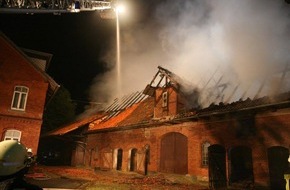 Polizeiinspektion Hameln-Pyrmont/Holzminden: POL-HM: Brand einer Backsteinscheune