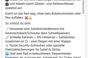 Polizeiinspektion Göttingen: POL-GÖ: (212/2025) Fahrraddiebstähle in Göttingen: Kontrollen, Prävention bei Social Media und Infotische - Eine Zwischenbilanz
