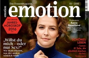 EMOTION Verlag GmbH: Worum Katrin Bauerfeind Männer beneidet?: "Dass sie einen auf dicke Hose machen"