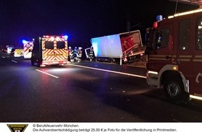 Feuerwehr München: FW-M: Lkw-Unfall auf der Autobahn (A99)