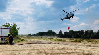 BPOLP Potsdam: Bundespolizei unterstützt weiterhin bei der Brandbekämpfung in Jüterbog