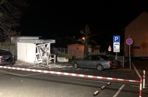 Polizeipräsidium Mainz: POL-PPMZ: Essenheim - Geldautomatensprengung in der Käferbeinstraße