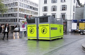 Pro Juventute: Der Eltern Club Schweiz von Pro Juventute startet landesweite Sensibilisierungs-Kampagne zum Thema Pubertät - erste 'Elternklappe' der Schweiz aufgestellt (BIlD)