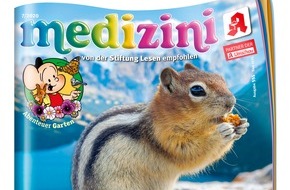 Wort & Bild Verlagsgruppe - Unternehmensmeldungen: medizini feiert 555. Ausgabe - mit 3 Postern und großem Jubiläums-Preisrätsel / Apotheken-Kindermagazin im Juli mit Wimmel-Poster "Spaß im Freibad", Wissensposter "Tiere im Garten" plus ...