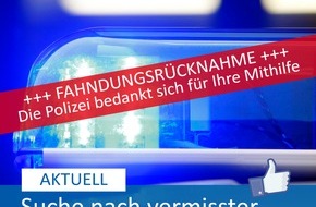 Polizei Mettmann: POL-ME: Rücknahme der Vermisstenfahndung: 18-jährige Velberterin angetroffen - Velbert - 2102016