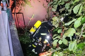 Feuerwehr Schermbeck: FW-Schermbeck: Brand Gartenlaube