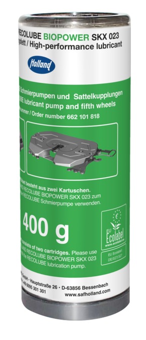 Biologisch-abbaubarer Schmierstoff für Sattelkupplungen von SAF-HOLLAND