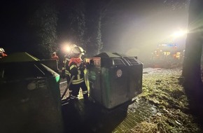 Kreisfeuerwehr Rotenburg (Wümme): FW-ROW: Entstehungsbrand im Altglascontainer