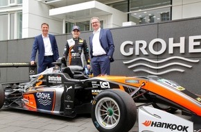GROHE AG: GROHE sponsert aufstrebendes Motorsport-Talent David Beckmann in der Formel 3 / Herkunft, Performance und Wettbewerbswille verbinden: GROHE unterstützt den jungen Rennfahrer bei seiner Karriere (FOTO)