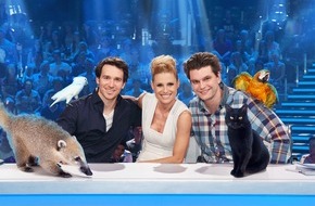 SAT.1: Hakuna Matata in SAT.1: Michelle Hunziker, Felix Neureuther und Lutz van der Horst suchen in der neuen Prime-Time-Show "Superpets" das talentierteste Haustier der Welt