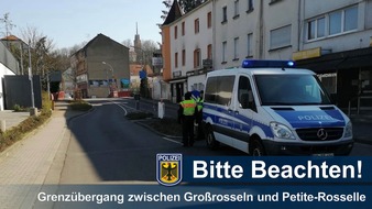 Bundespolizeiinspektion Saarbrücken: BPOL-BXB: Bundespolizei hat den Grenzübergang im saarländischen Großrosseln geöffnet