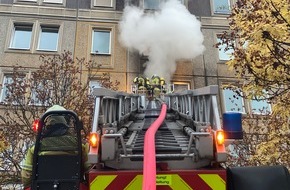 Feuerwehr Dresden: FW Dresden: Wohnungsbrand mit Verletzten