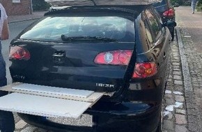 Polizeiinspektion Nienburg / Schaumburg: POL-NI: Liebenau - Rigipsplatten ohne Sicherung auf Autodach transportiert