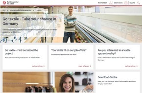 Zentrale Auslands- und Fachvermittlung (ZAV): Go textile - Internationale Fachkräfte für Textilindustrie gesucht