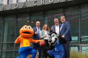 AIDA Cruises: AIDA Pressemeldung: Erstklassig: AIDA gratuliert ROSTOCK SEAWOLVES! AIDA Cruises ist Platinsponsor für Saison 2024/2025 // Erstes Basketball Camp an Bord geplant