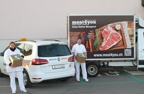 meat4you - H.R. Kyburz Vieh + Fleisch AG: Not macht erfinderisch: Taxi-Fahrer springen in Liefer-Bresche der Post