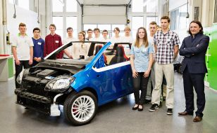 Skoda Auto Deutschland GmbH: SKODA Auszubildende bauen ihr Traumauto: Sportliches Cabriolet SKODA CitiJet (FOTO)