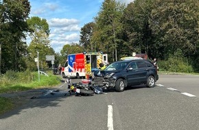 Kreispolizeibeh&ouml;rde Oberbergischer Kreis: POL-GM: Motorradfahrer bei Verkehrsunfall schwer verletzt