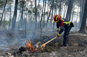 Feuerwehr und Rettungsdienst Bonn: FW-BN: Wetteränderung unterstützt den Einsatz des Waldbrandmoduls in Südfrankreich
