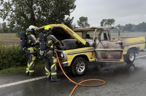 Freiwillige Feuerwehr H&uuml;nxe: FW H&uuml;nxe: Pkw-Brand