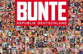 Bunte: "Bunte Republik Deutschland" - 70 Jahre in bester Gesellschaft / 
Zum 70. Jubiläum des Peoplemagazins erscheint eine umfangreiche Chronik