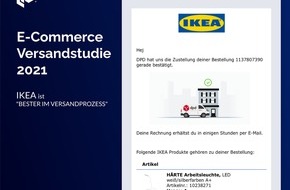 parcelLab GmbH: parcelLab E-Commerce Versandstudie 2021 / Lernen von den Besten: Was Online-Händler von MediaMarkt, s.Oliver, Ikea, Flaconi und H&M in Sachen Versandservices lernen können
