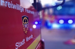 Feuerwehr Voerde: FW Voerde: Brand in rund 60 Metern H&ouml;he auf ehemaligem Kraftwerk Gel&auml;nde