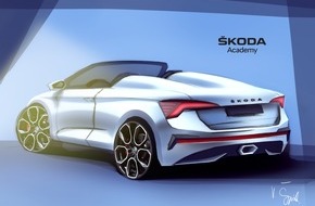 Skoda Auto Deutschland GmbH: Siebtes SKODA Azubi Concept Car nimmt Gestalt an: Studenten arbeiten an Spider-Variante des SKODA SCALA