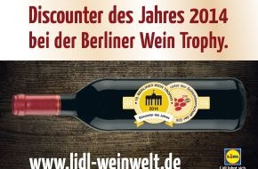 Lidl: Hohe Qualität der Lidl-Weine bestätigt / Berliner Wein Trophy prämiert fast 40 bei Lidl erhältliche Weine