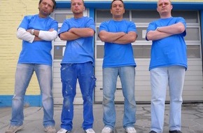 Kabel Eins: Bewerber-Crashtest ohne Airbag: Vier Männer kämpfen in "Job Duell" bei kabel eins um einen neuen Job in einer Auto-Werkstatt - ab Montag, 13. Juli 2009