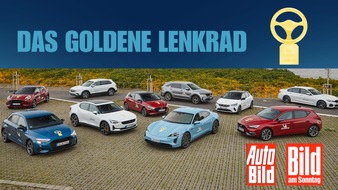AUTO BILD: DAS GOLDENE LENKRAD 2020: BILD am SONNTAG und AUTO BILD küren die besten Autos des Jahres / Preise in zwölf Kategorien vergeben / Porsche Taycan Doppelsieger: Bester Sportwagen und schönstes Auto