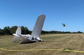 Kreispolizeibehörde Märkischer Kreis: POL-MK: Leichtflieger abgestürzt: Pilot stirbt - Passagier lebensgefährlich verletzt