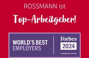 Dirk Rossmann GmbH: ROSSMANN erneut von Forbes als Top-Arbeitgeber ausgezeichnet