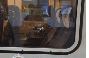 Bundespolizeidirektion Sankt Augustin: BPOL NRW: Bei Zugeinfahrt in den Bonner Hauptbahnhof: Bundespolizei ermittelt nach vermeintlichem Schuss aus einer Steinschleuder
