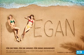 PETA Deutschland e.V.: Schauspielerin Claudelle Deckert und Tochter Romy machen Lust auf Sommer: Neues Vegan-Motiv vom Mutter-Tochter-Dreamteam für PETA