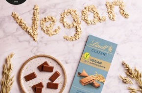 Lindt: Lindt gewinnt erneut den "PETA Vegan Food Award" / Erfolgsstory der veganen Schokolade geht weiter