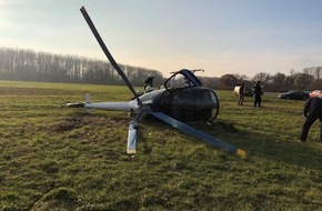 Polizeidirektion Ludwigshafen: POL-PDLU: Hubschrauberabsturz auf dem Flugplatz in Speyer