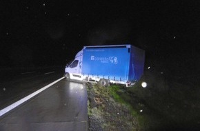 Autobahnpolizeiinspektion: API-TH: Betrunkener Kleintransporterfahrer verursacht Unfall auf A9