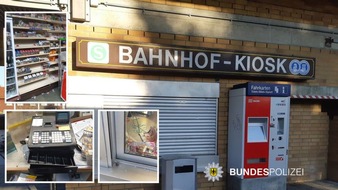 Bundespolizeidirektion München: Bundespolizeidirektion München: Kioskaufbruch in Harthaus: Bundespolizei sucht nach Zeugen